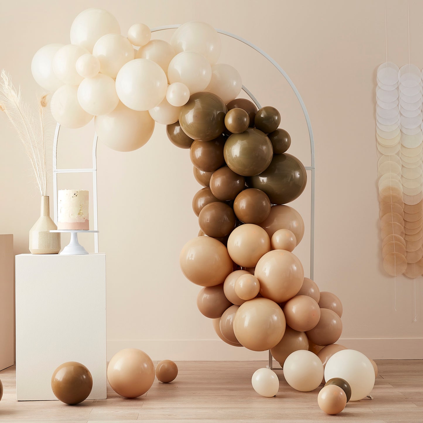 Nude and Brown Balloon Arch Kit