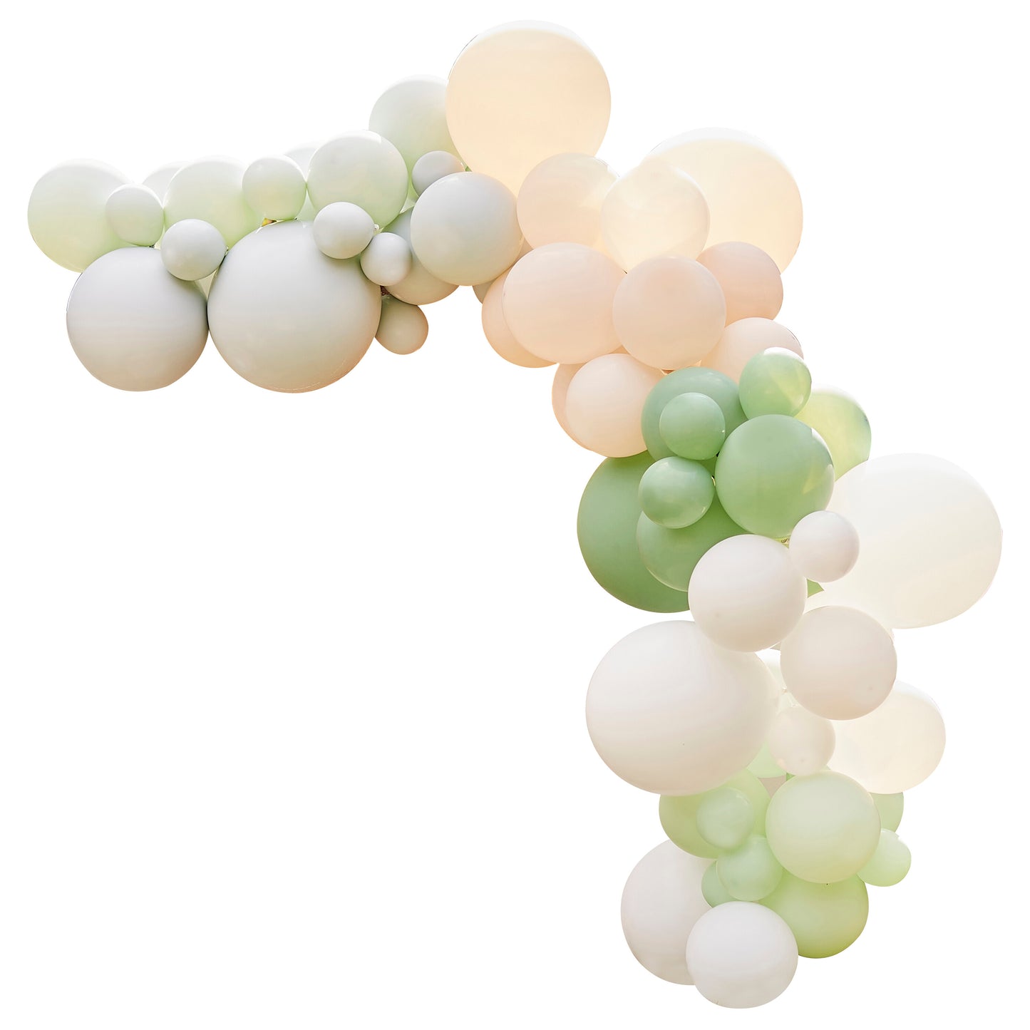 Sage, Nude & White Balloon Arch Kit