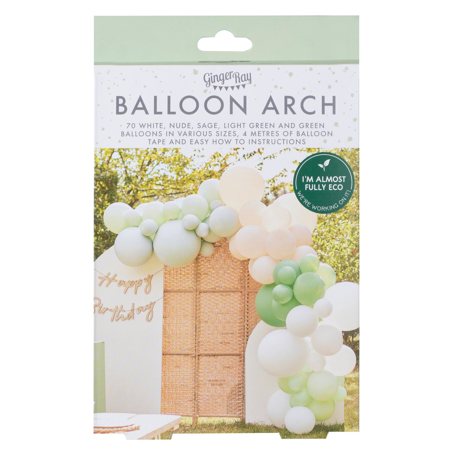 Sage, Nude & White Balloon Arch Kit