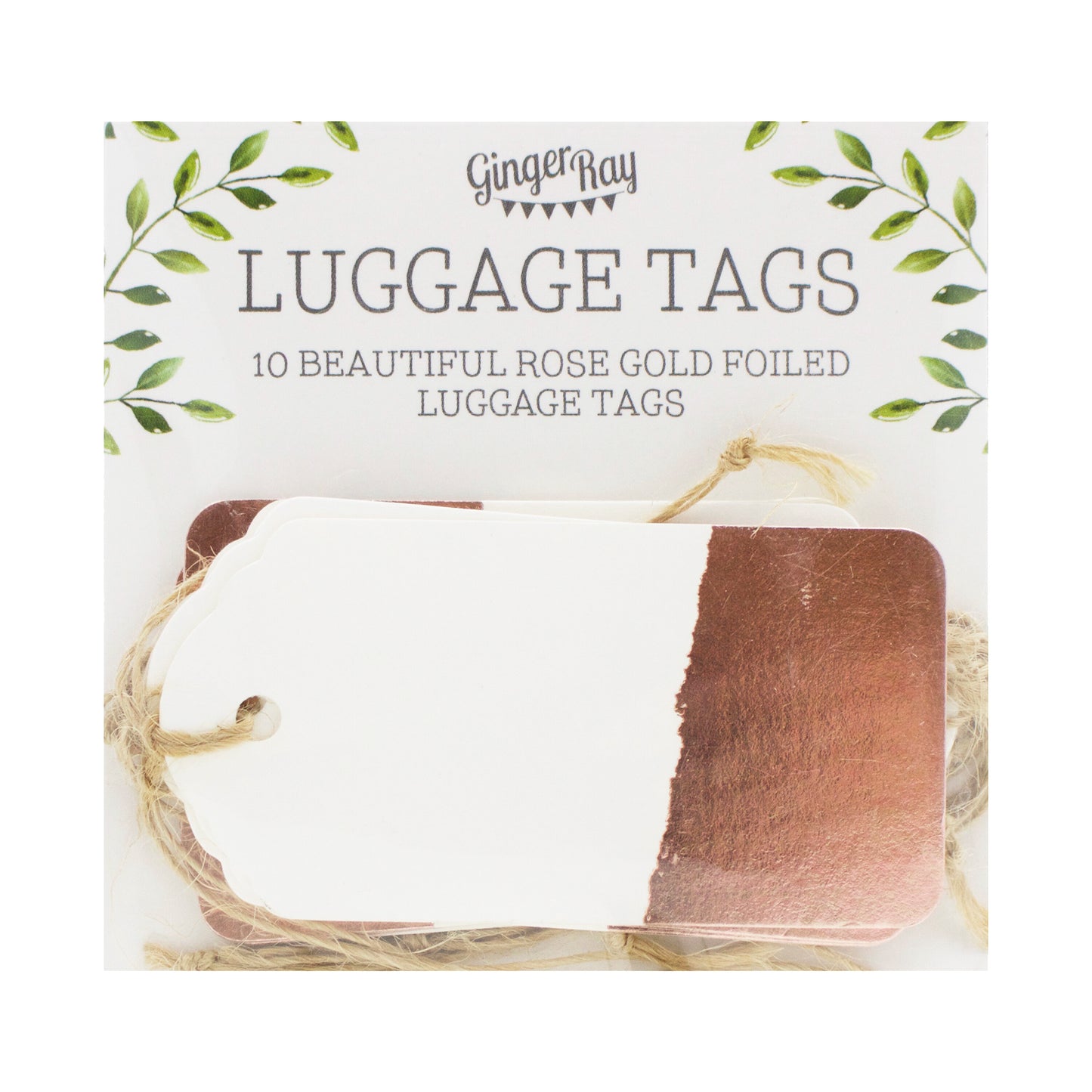 Rose Gold Wedding Luggage Place Card