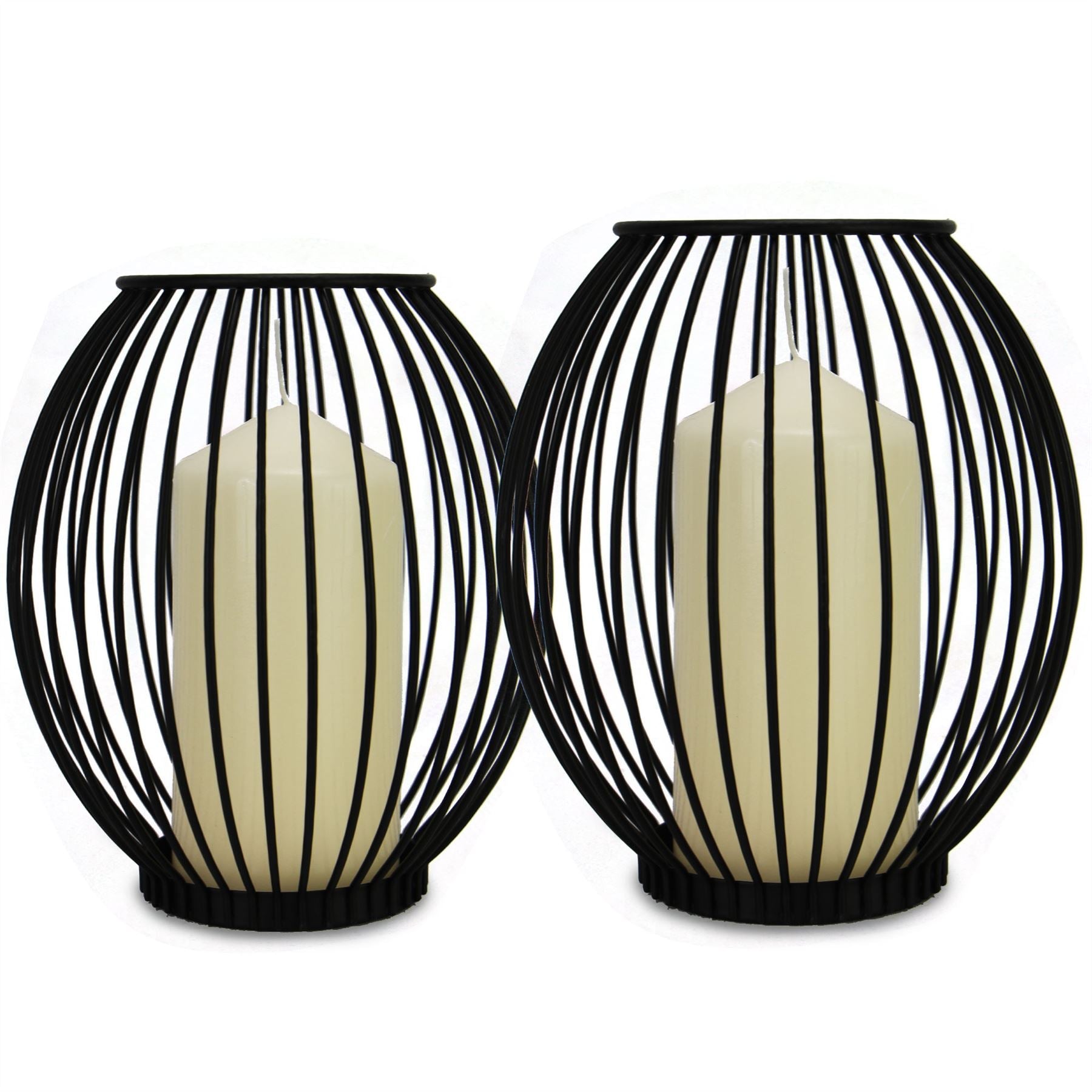 Cage Candle Holders - Set of 2 | M&W	