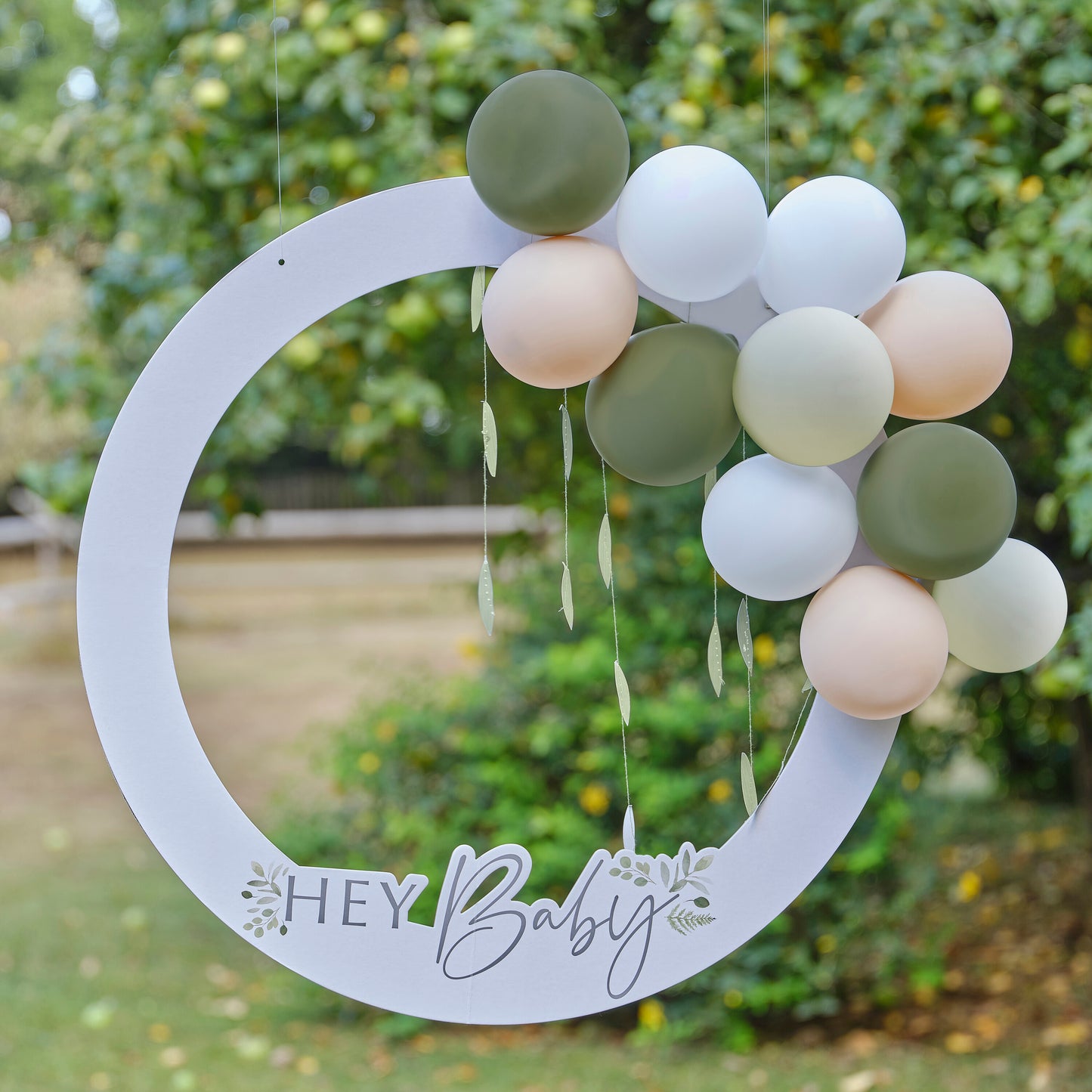 Hey Baby Botanical Baby Shower Photo Booth Frame