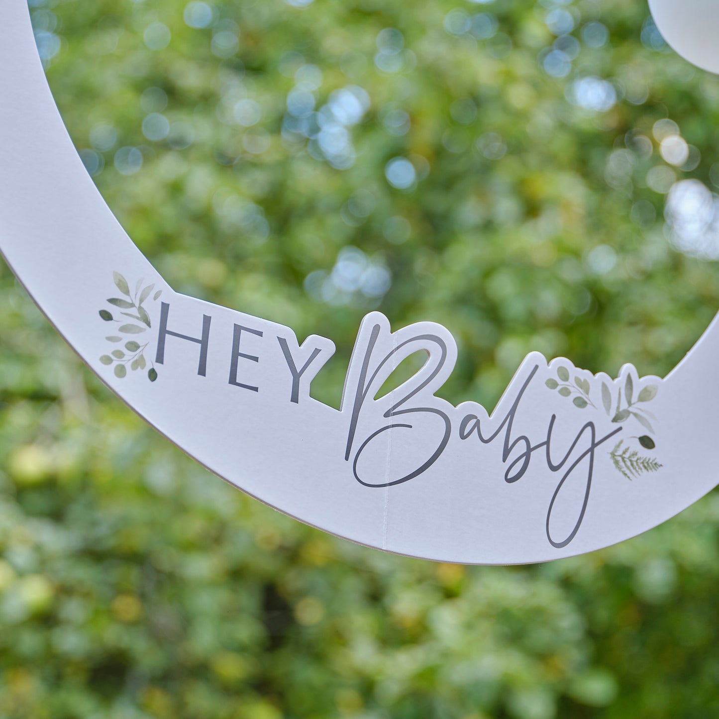 Hey Baby Botanical Baby Shower Photo Booth Frame