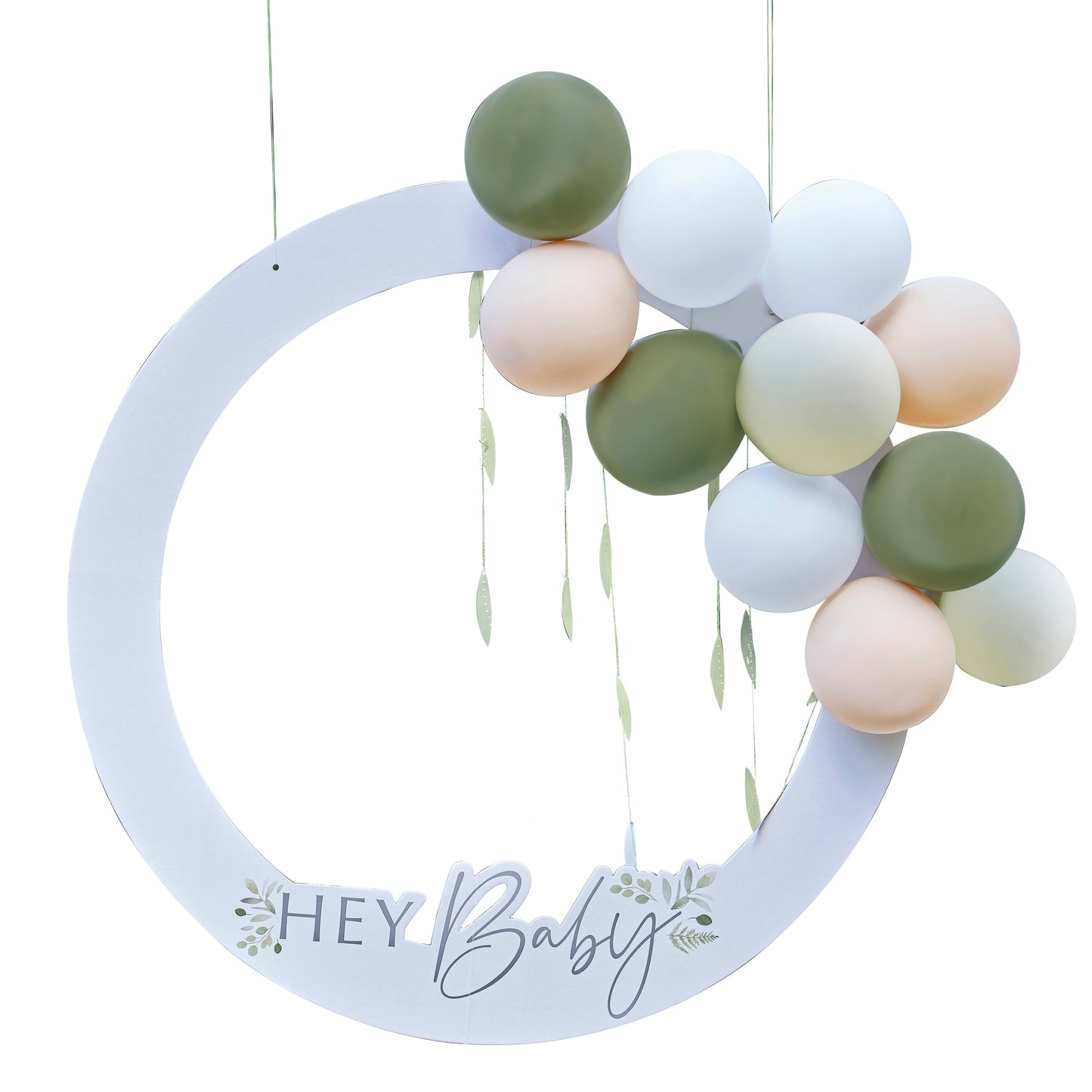 Hey Baby Botanical Baby Shower Photo Booth Frame