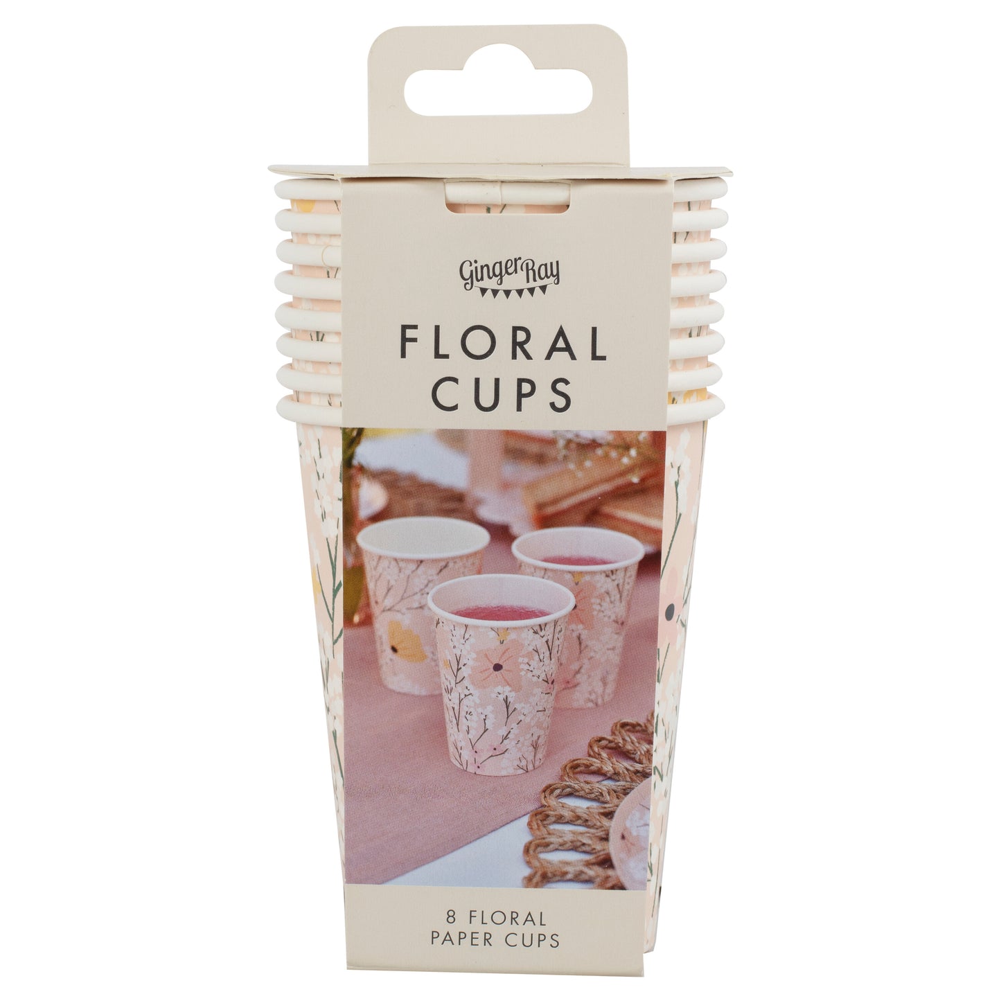 Pink Floral Party Cups