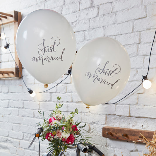 Just Married Balloons