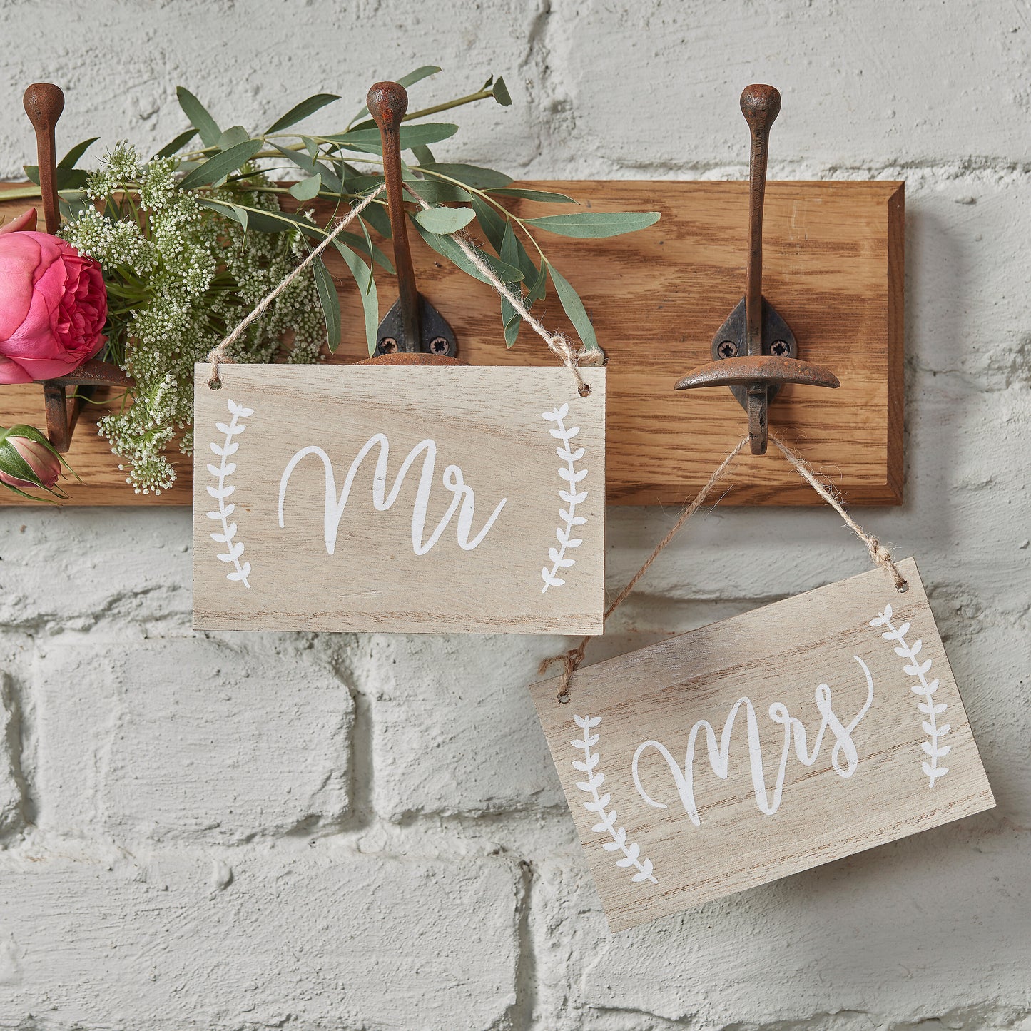 Mr And Mrs Wooden Chair Signs