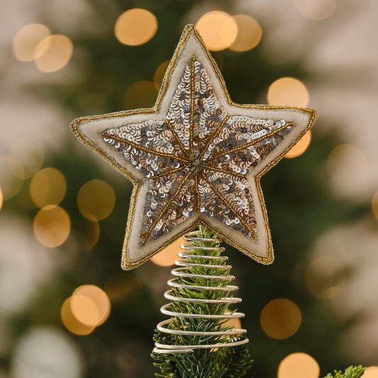 Embellished Star Christmas Tree Topper