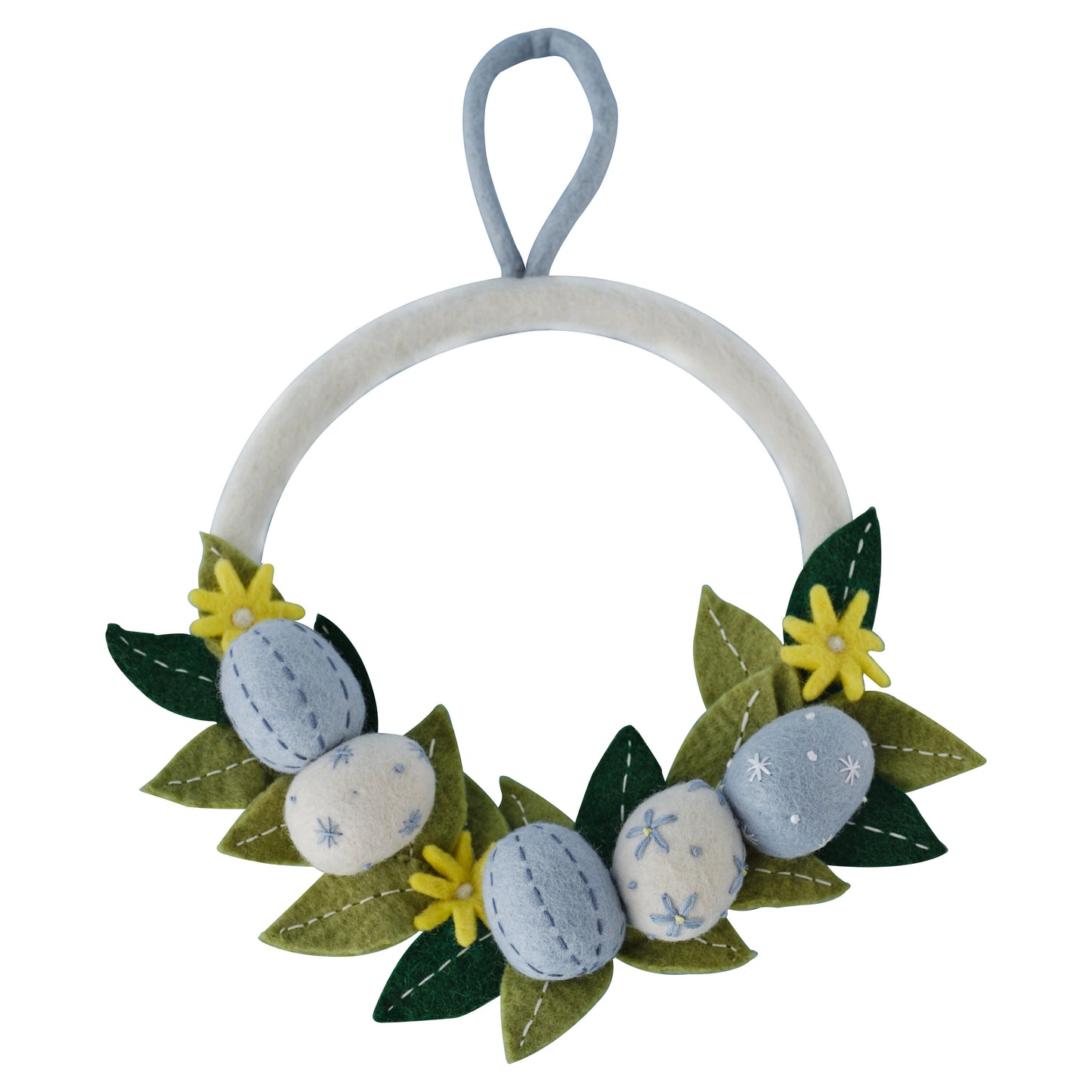 Felt Easter Egg Foliage Wreath
