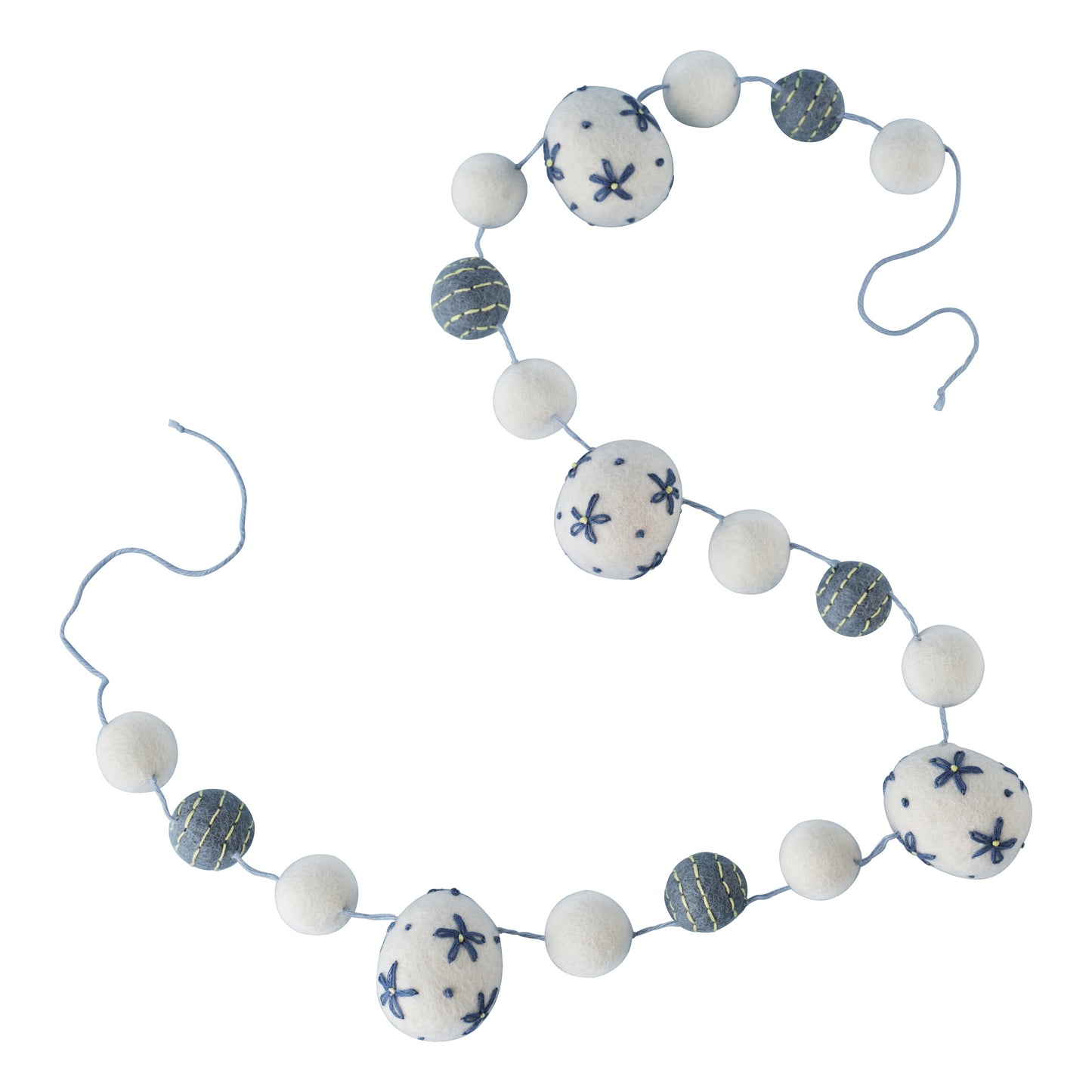 Felt Easter Egg Beaded Garland