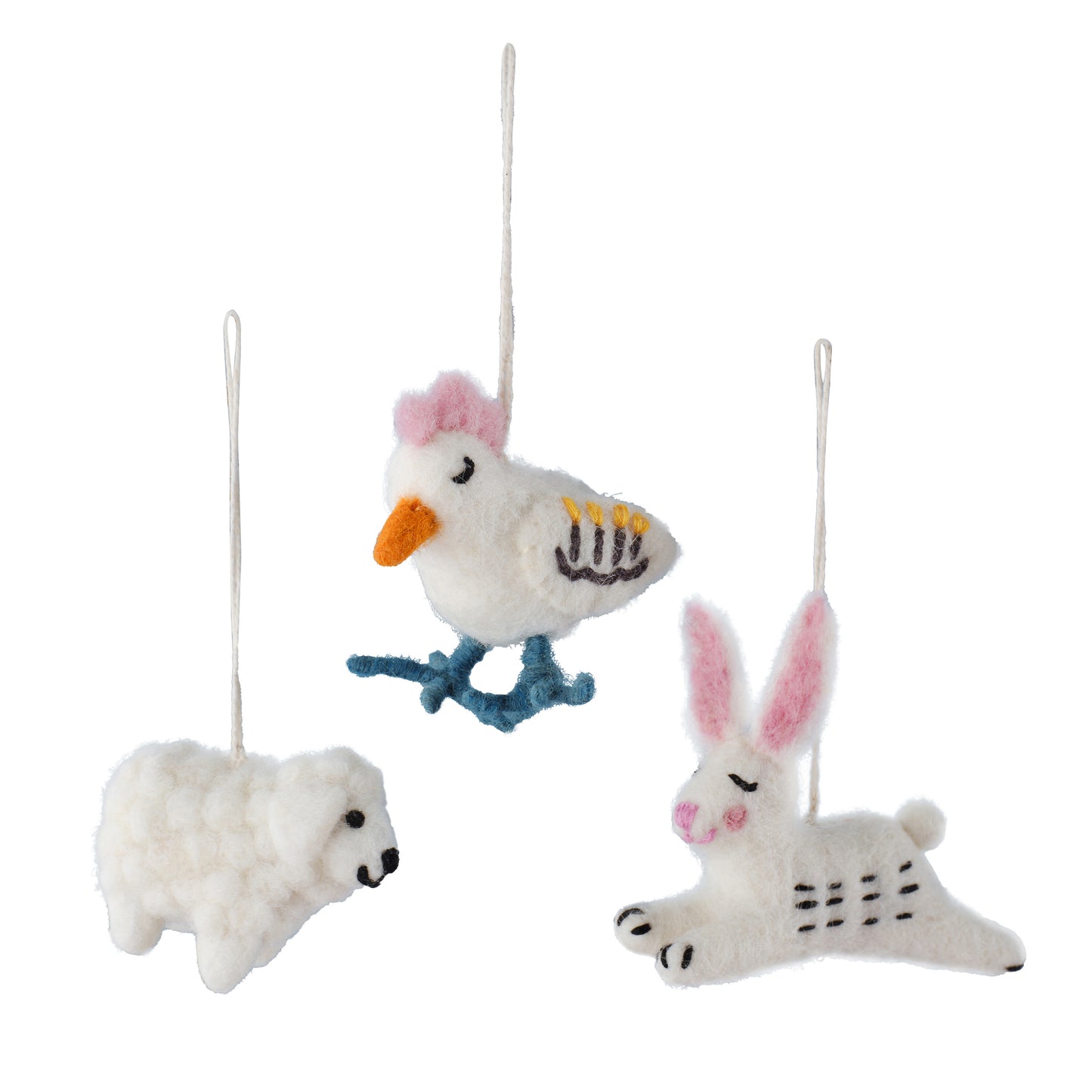 Felt Animal Easter Tree Decorations