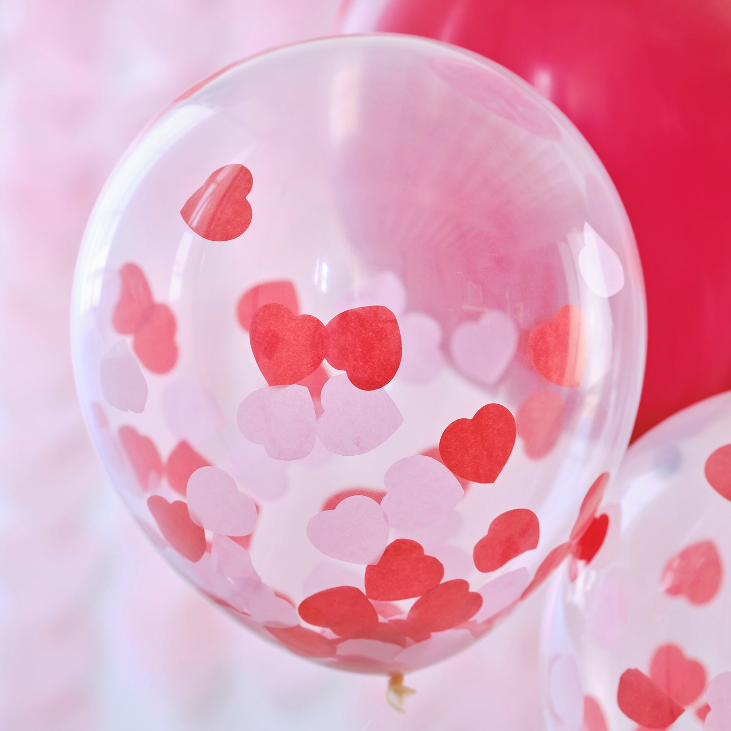 Pink, Red and Confetti Valentines Balloons Bundle