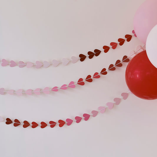 Ombre Heart Garland Valentines Decoration