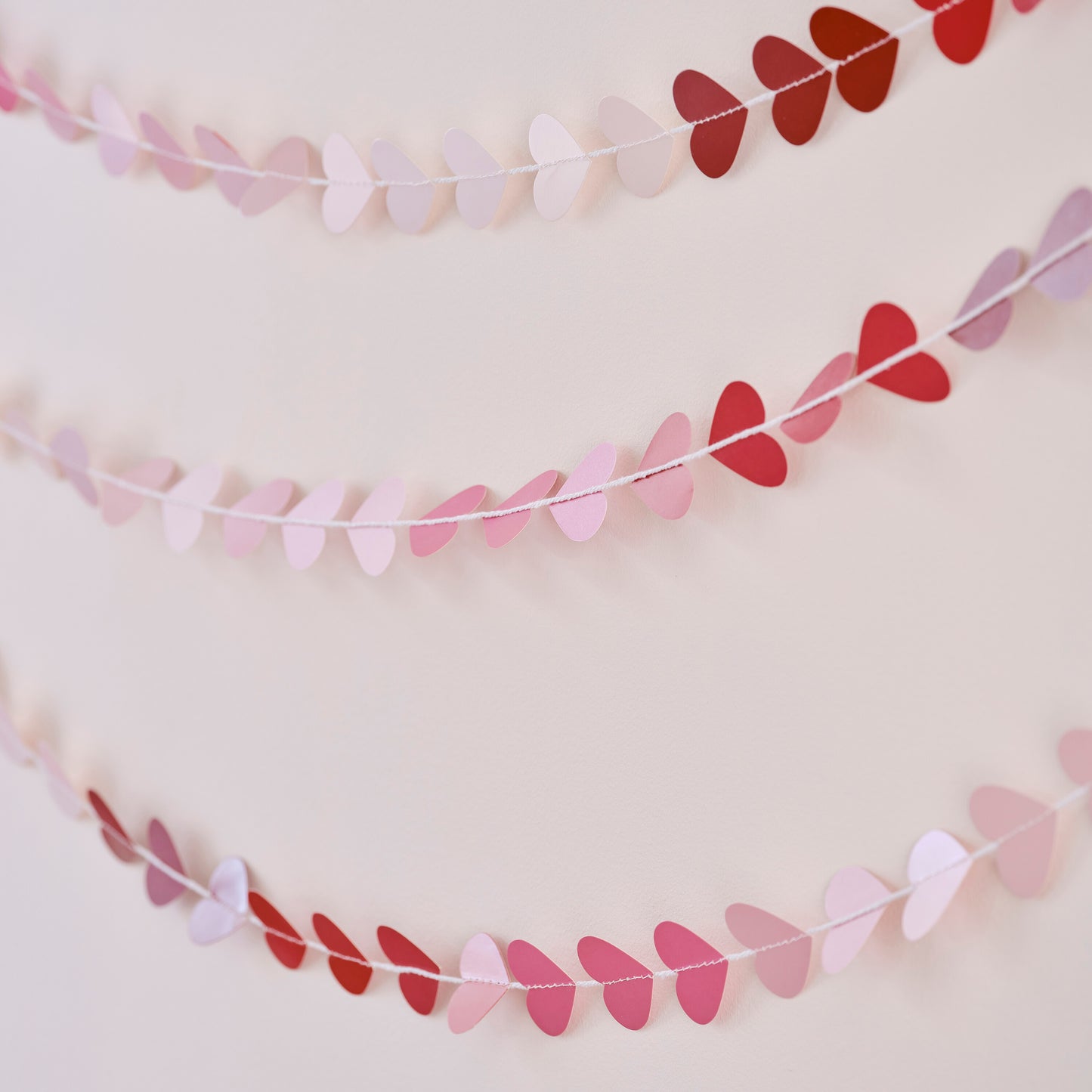 Ombre Heart Garland Valentines Decoration