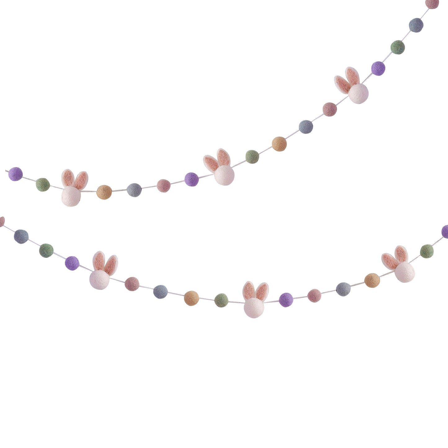 Felt Easter Bunny & Pom Pom Garland