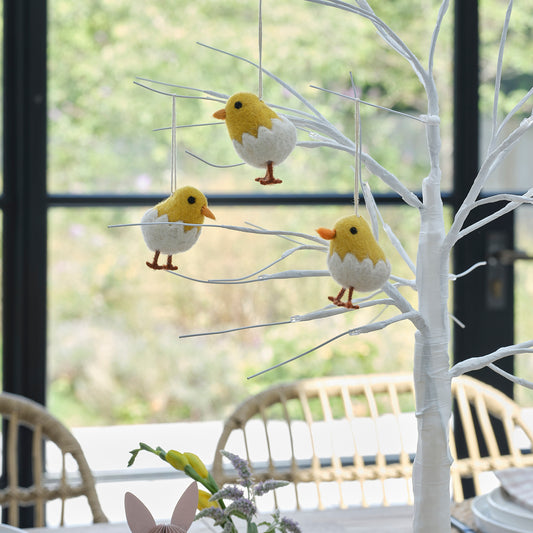 Felt Easter Chick Tree Decorations