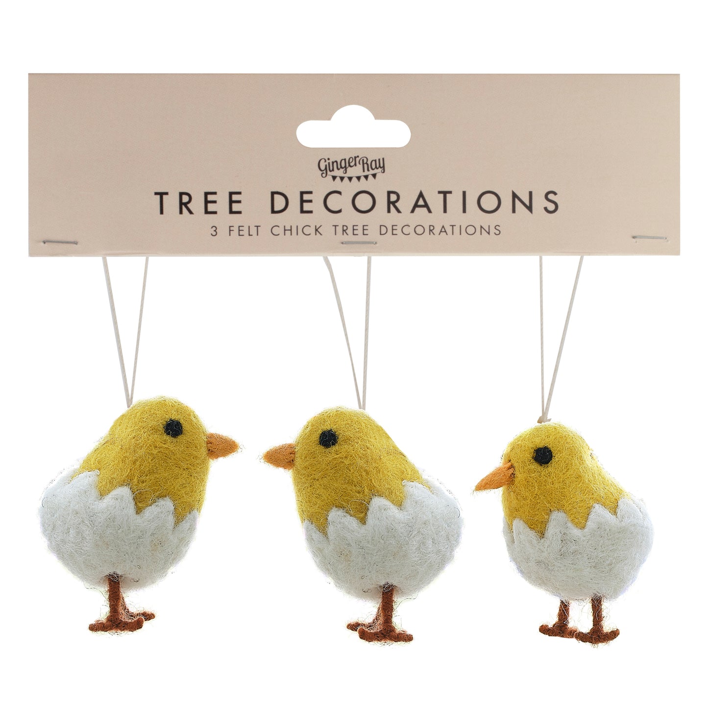 Felt Easter Chick Tree Decorations