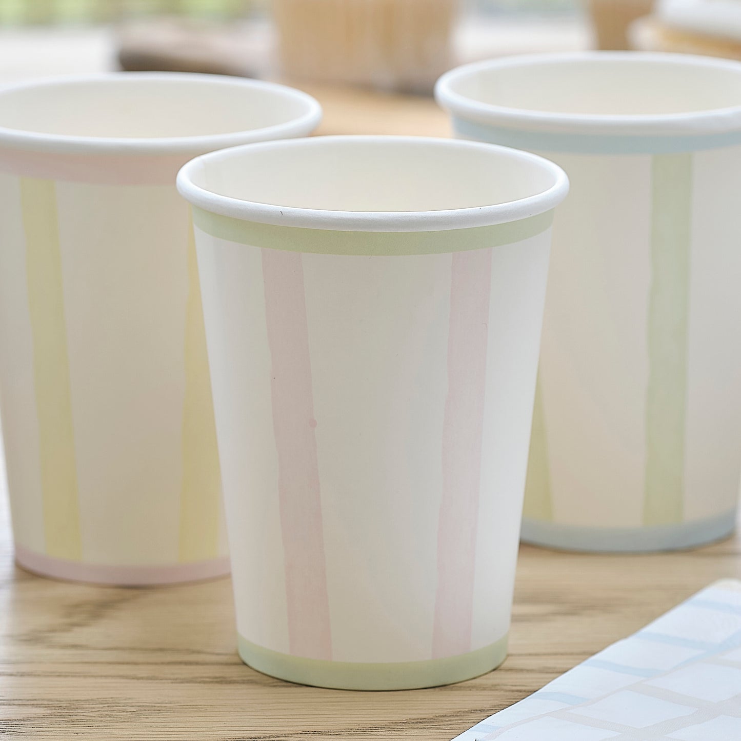 Pastel Stripe Paper Cups