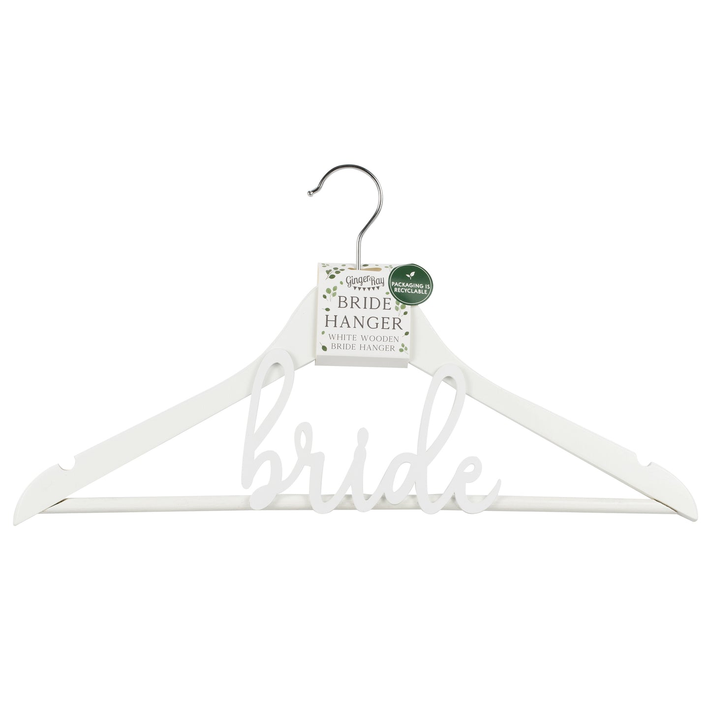 White Wooden Bride Hanger
