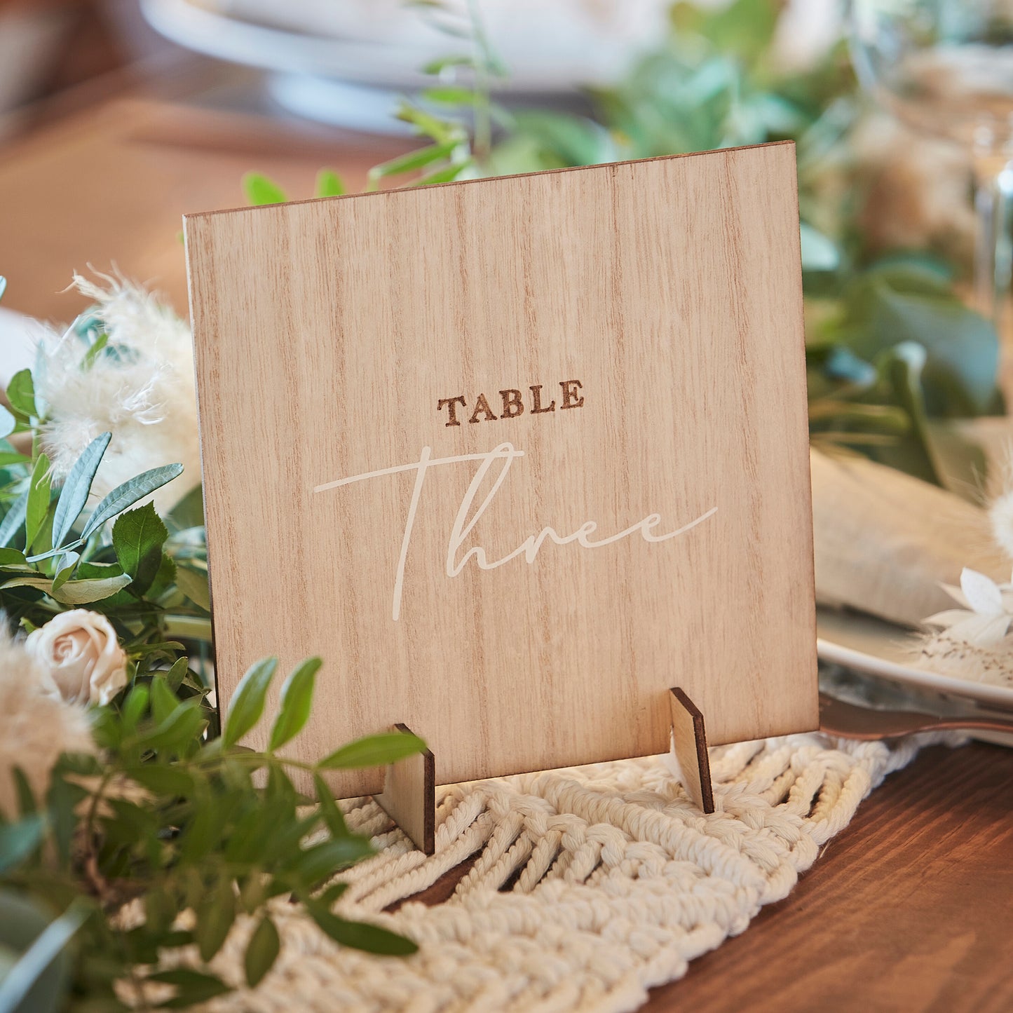 Wooden Wedding Table Numbers