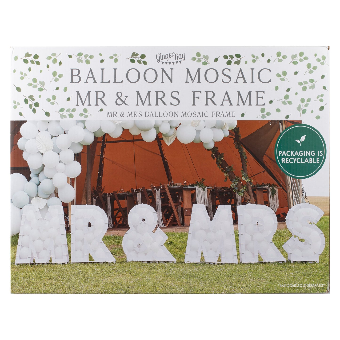 Mr & Mrs Balloon Mosaic Stand