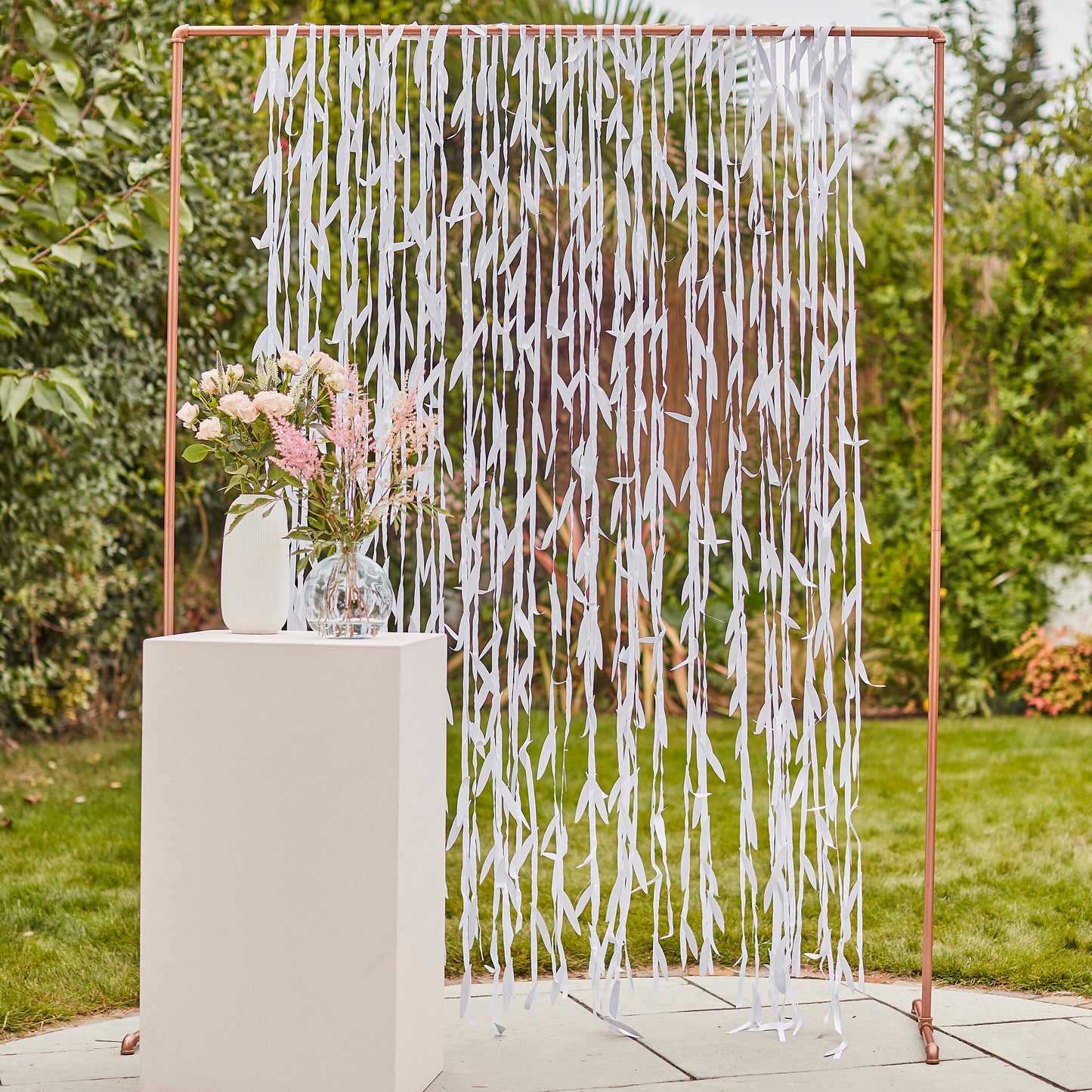 White Leaf Wedding Backdrop