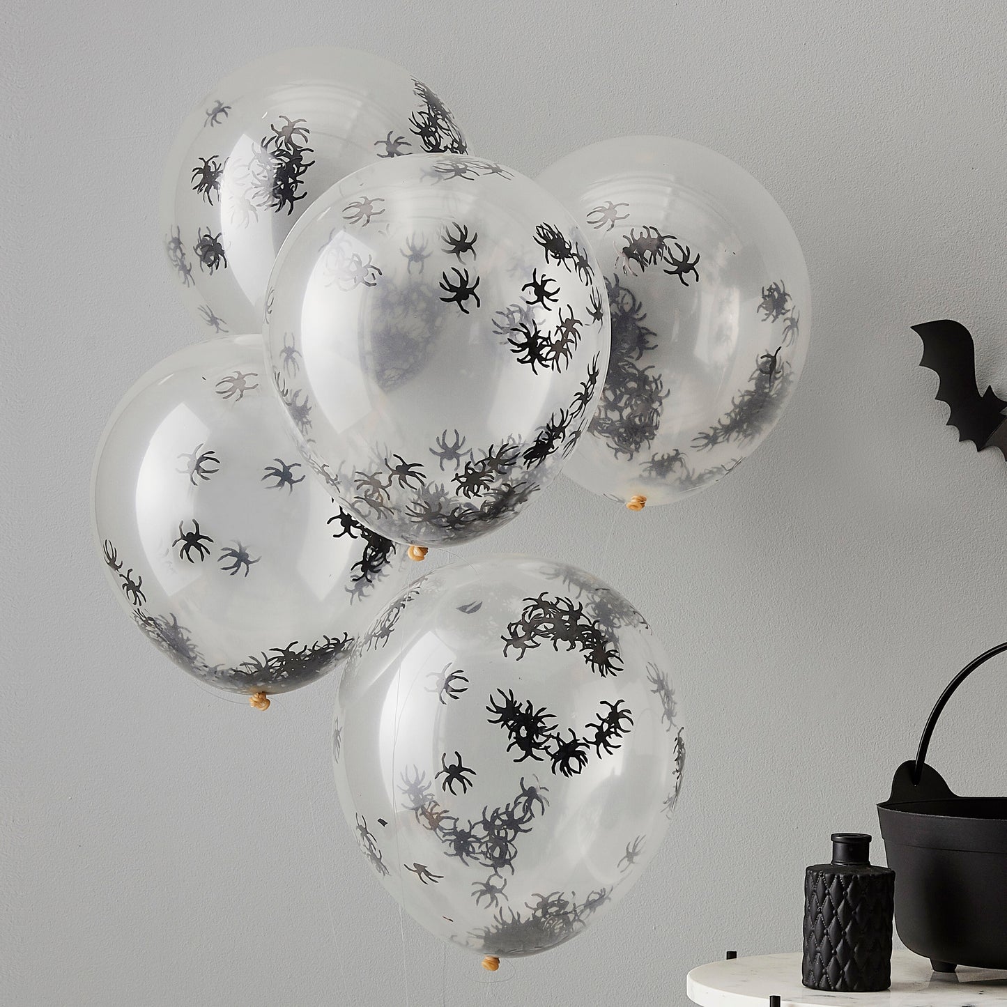 Halloween Spider Confetti Balloons