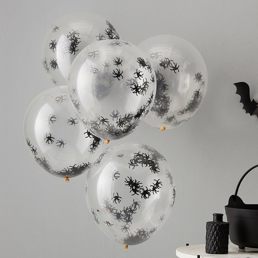 Halloween Spider Confetti Balloons