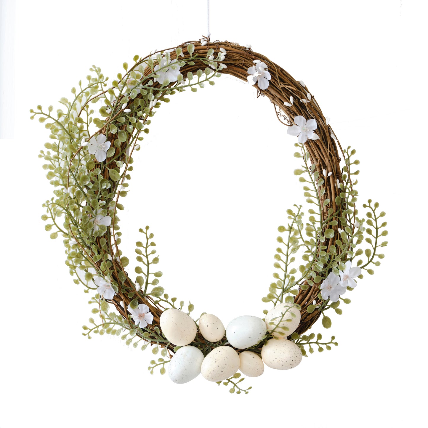Egg, Foliage and Twig Easter Wreath