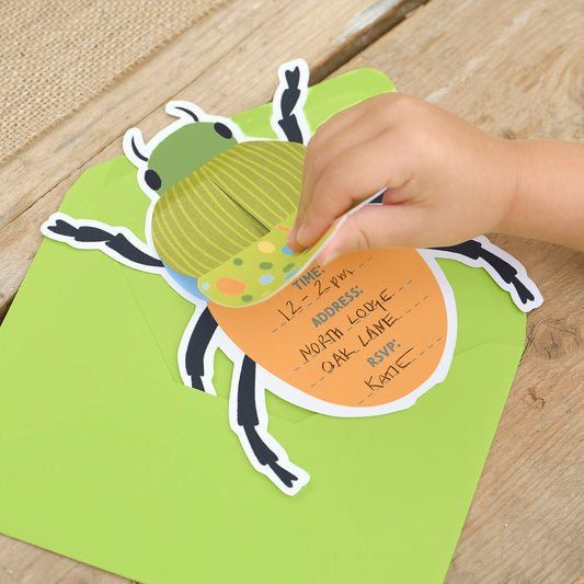 Pop Up Bug Party Invitations