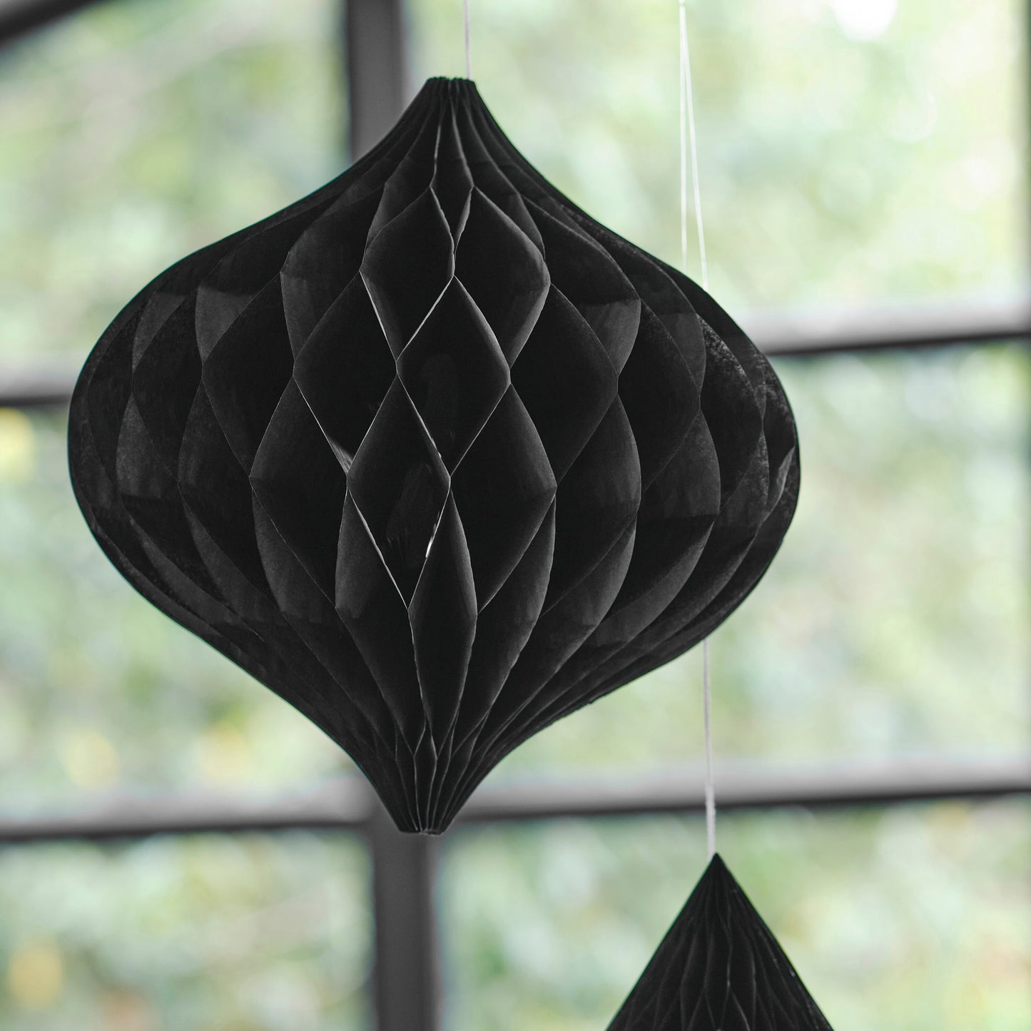 Black Honeycomb Paper Hanging Decorations