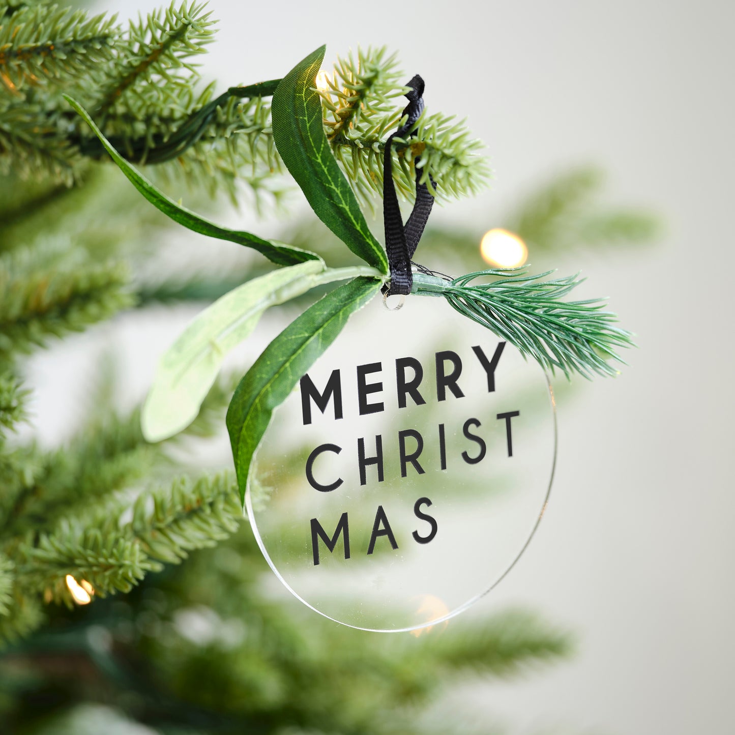 Merry Christmas Tree Decoration with Foliage