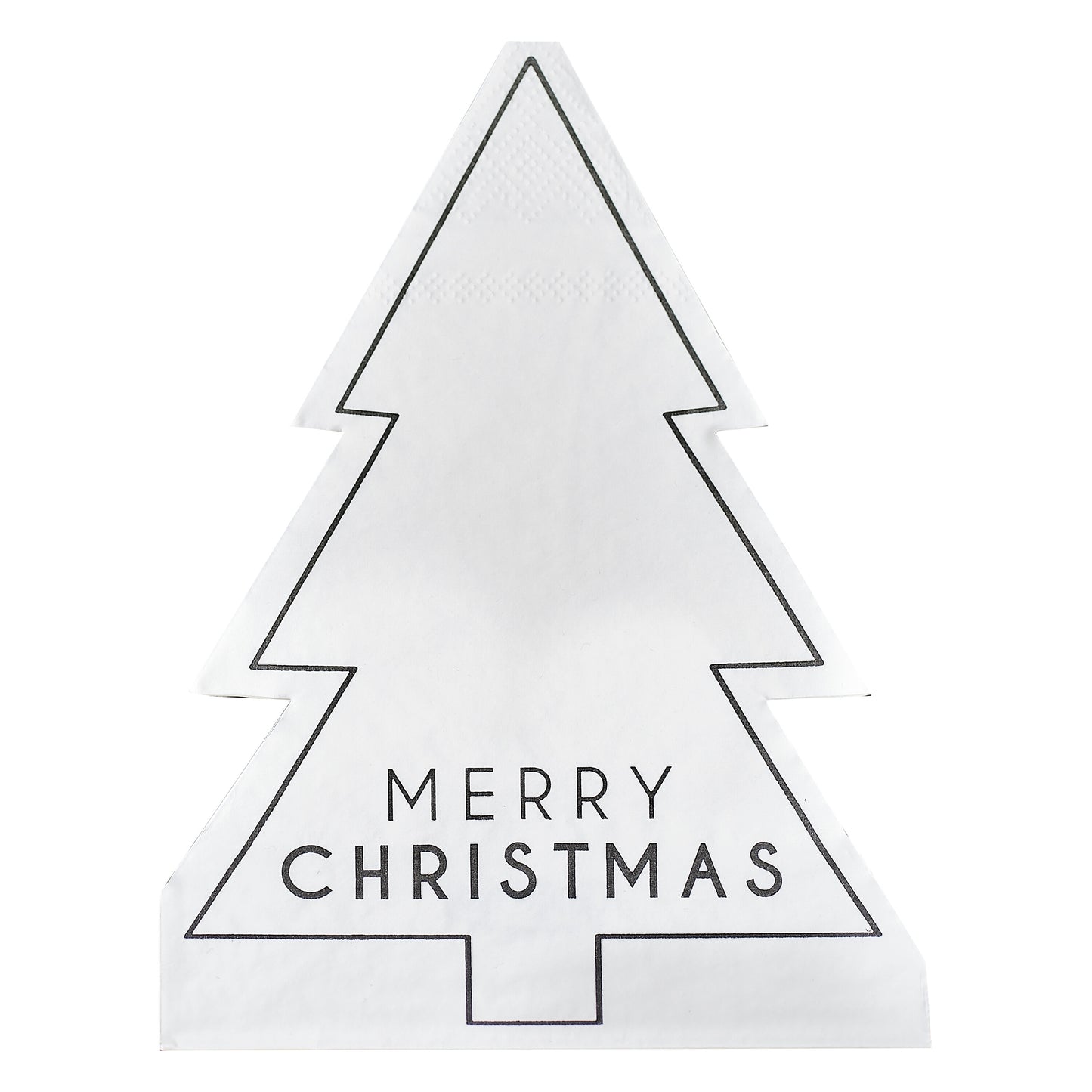 Black and White Merry Christmas Napkins