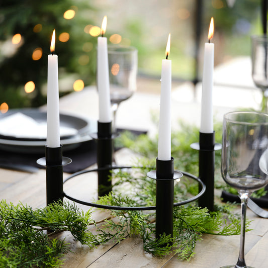 Black Christmas Candle Centrepiece