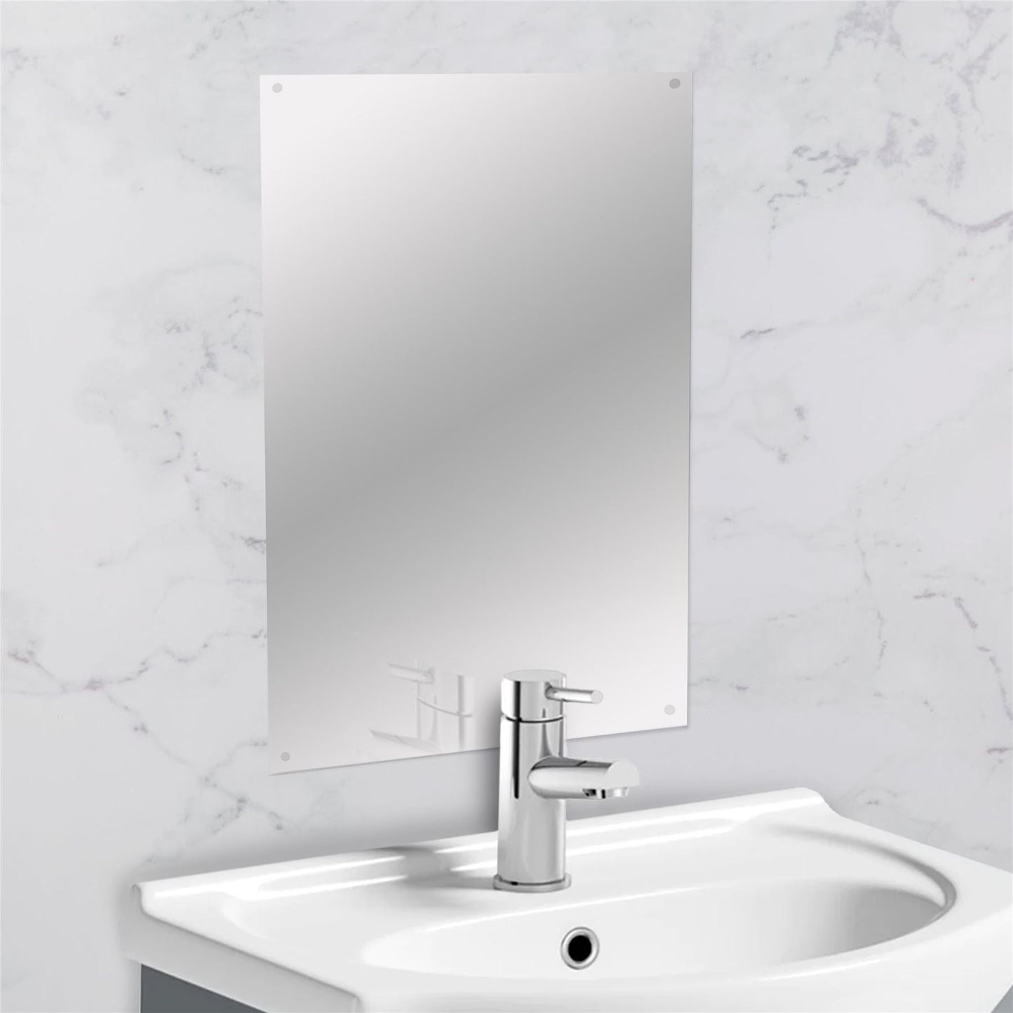 Frameless Rectangle Mirror 450 x 300mm | M&W	