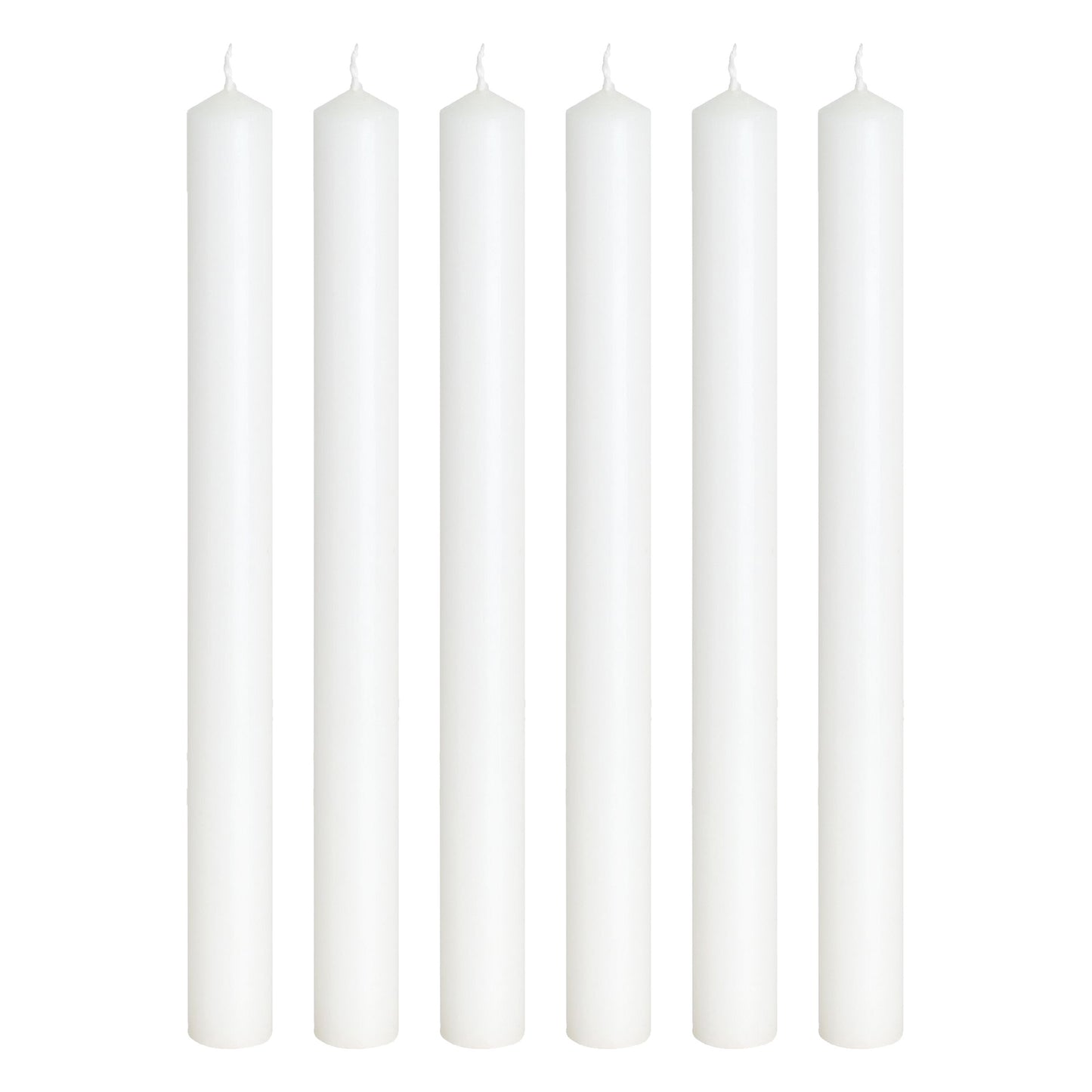 White Straight Dinner Candles