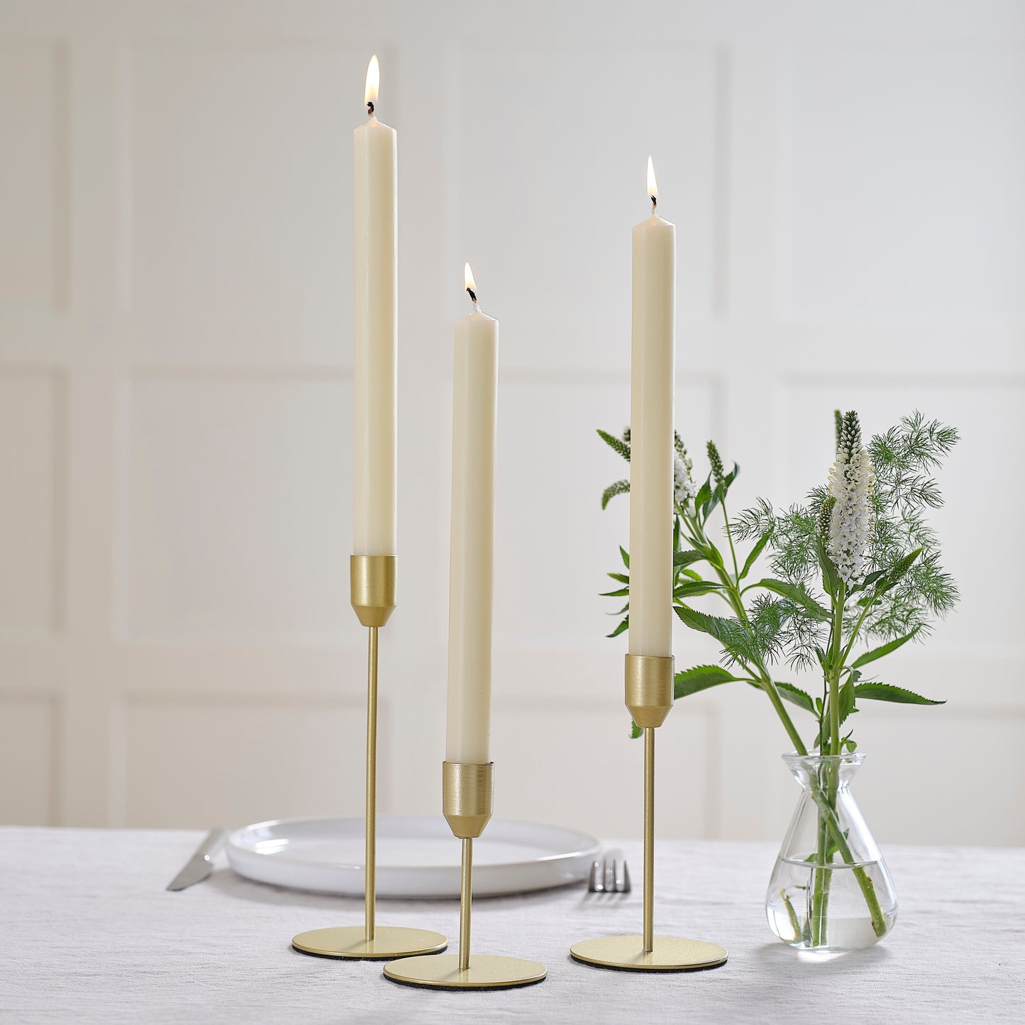 Ivory Straight Dinner Candles
