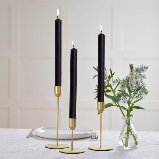 Black Straight Dinner Candles