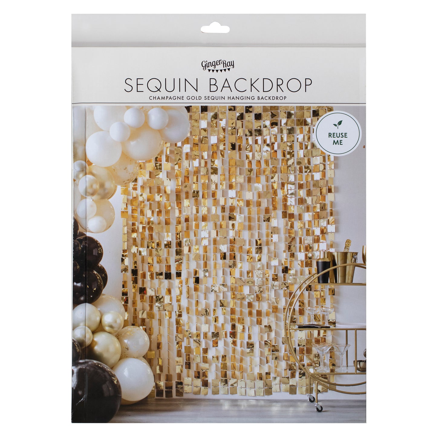 Champagne Gold Sequin Hanging Backdrop Decoration