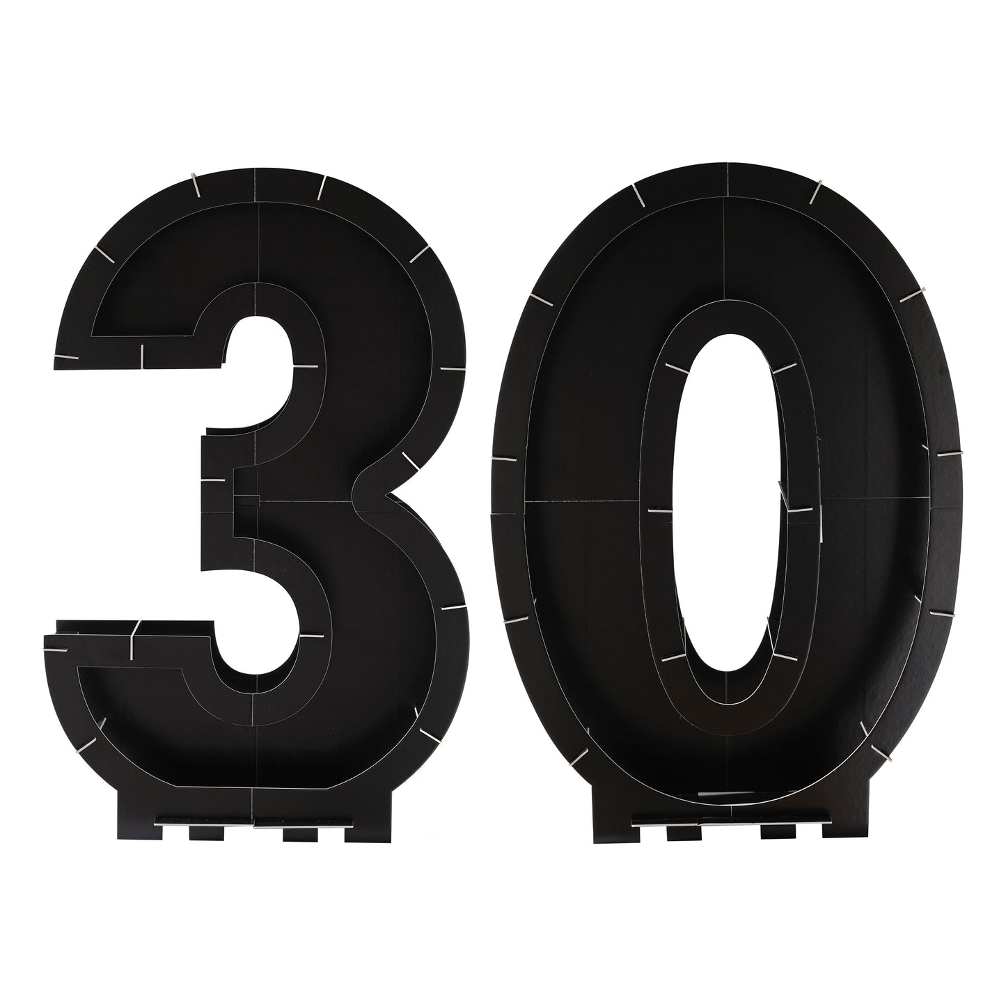 Black 30th Balloon Mosaic Frame Decoration