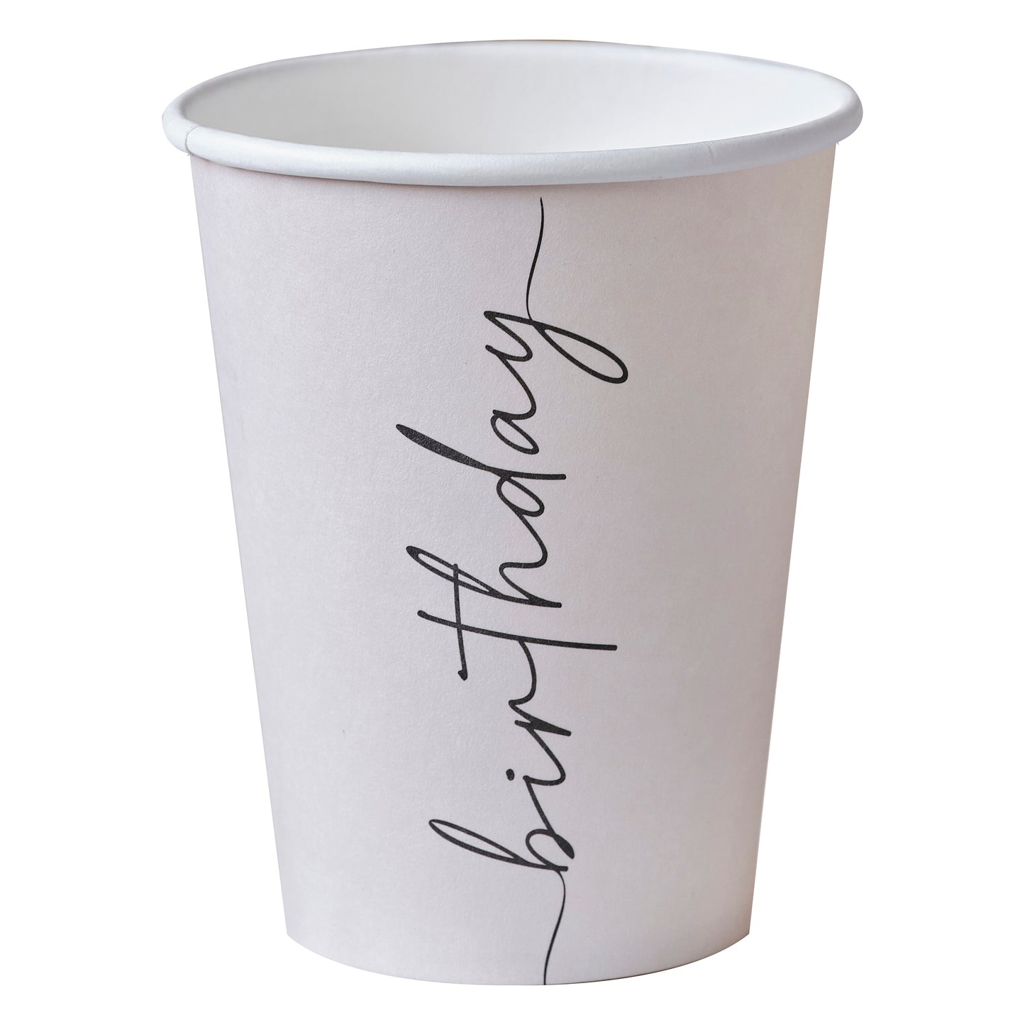 Nude and Black Happy Birthday Paper Party Cups