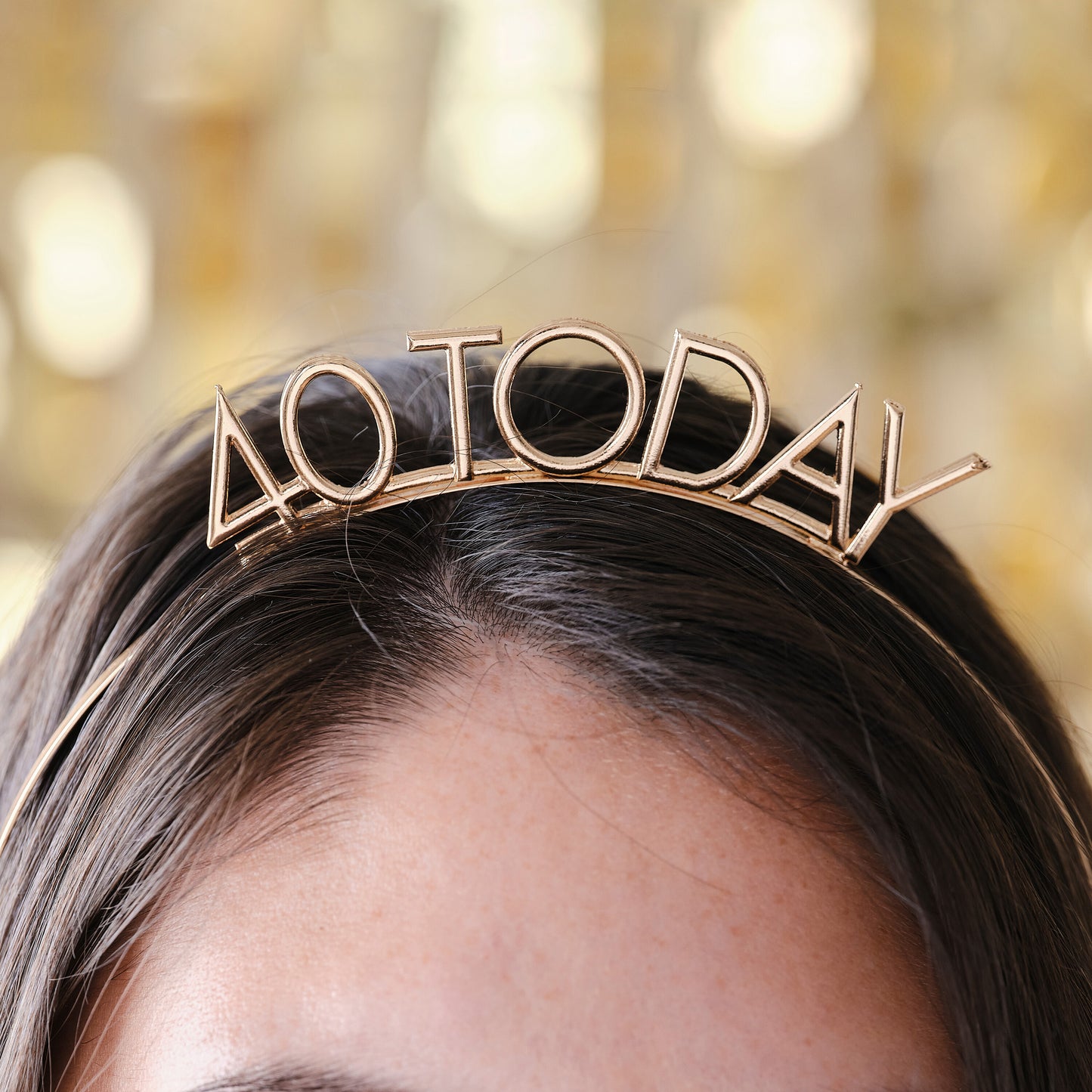 Champagne Gold 40th Birthday Headband