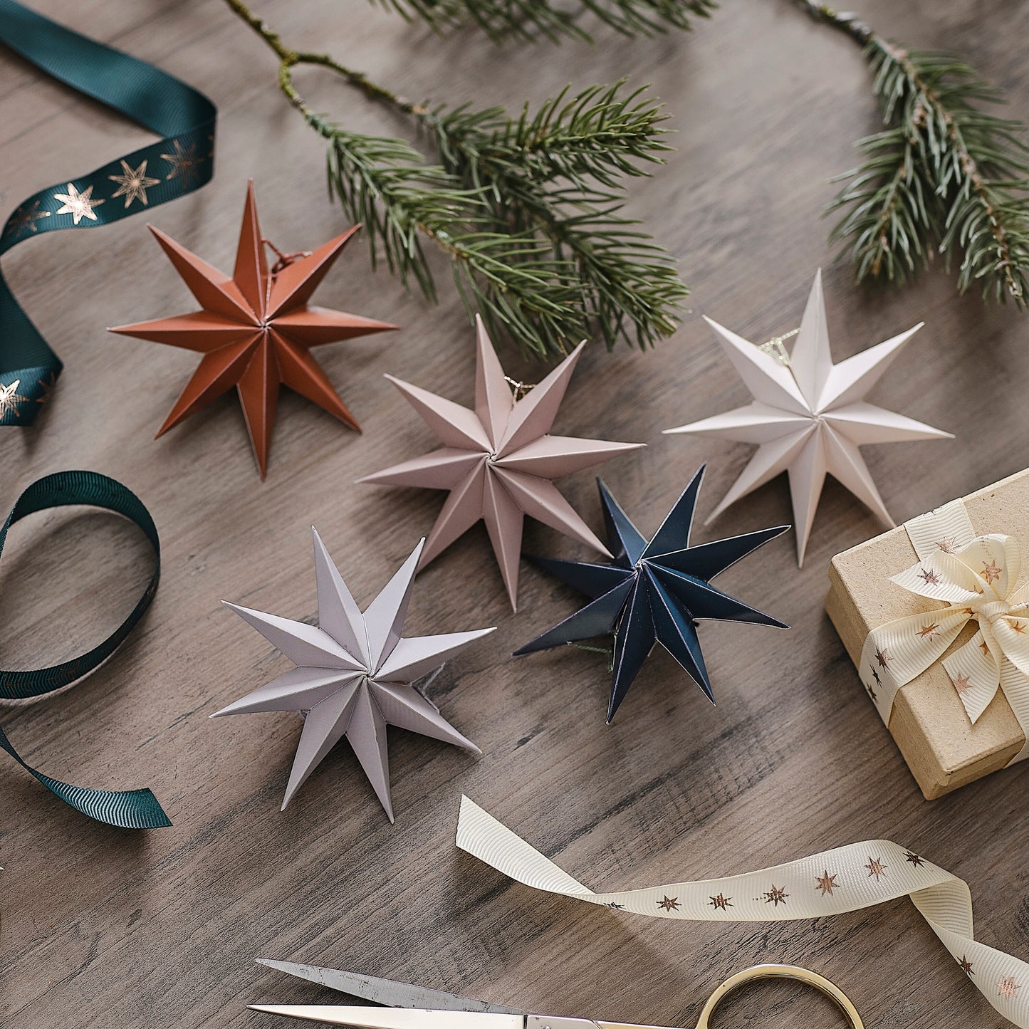 Paper Star Christmas Tree Decorations