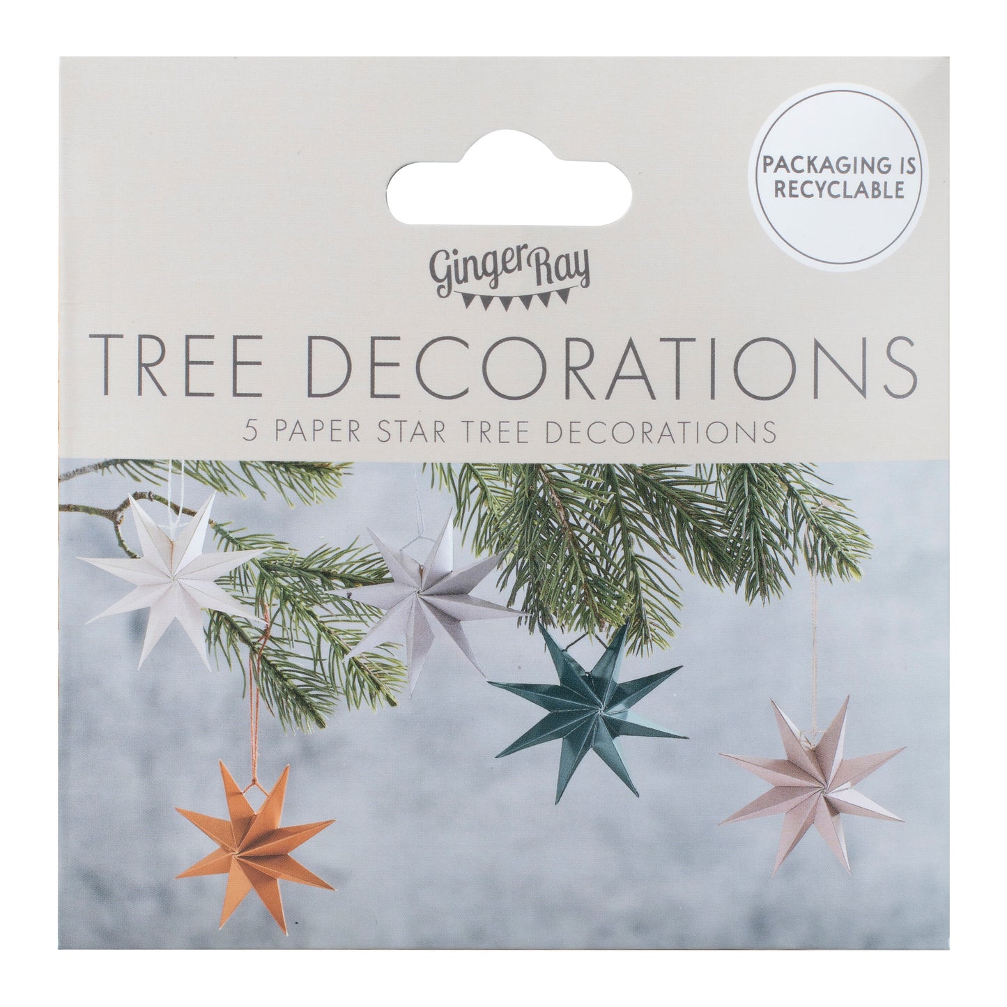 Paper Star Christmas Tree Decorations