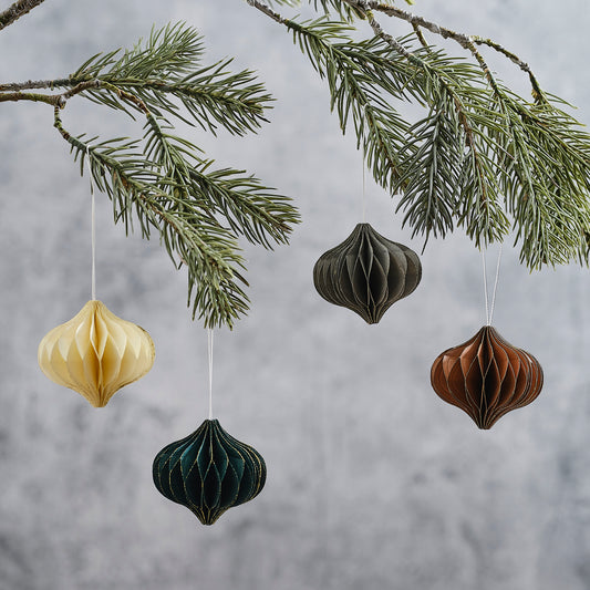 Honeycomb Hanging Christmas Decorations