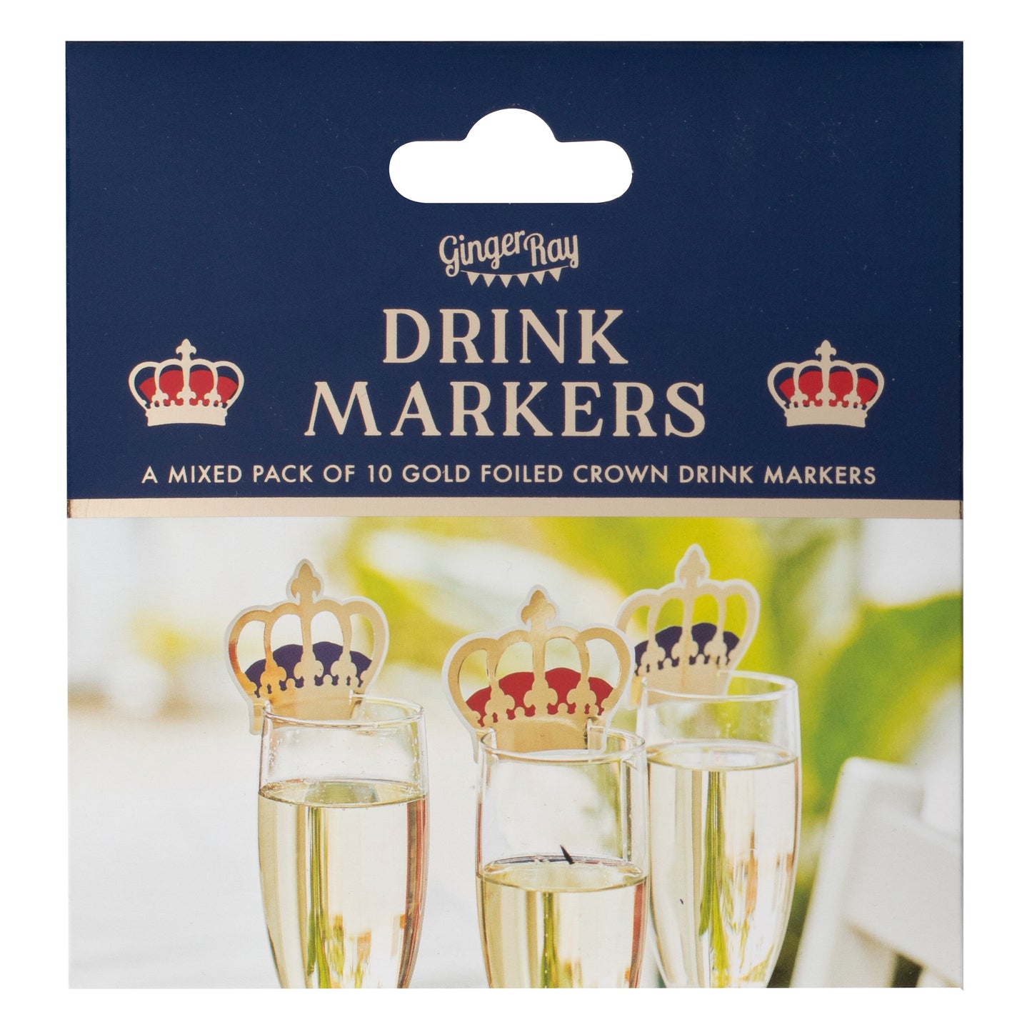Gold Crown Glass Topper Decorations
