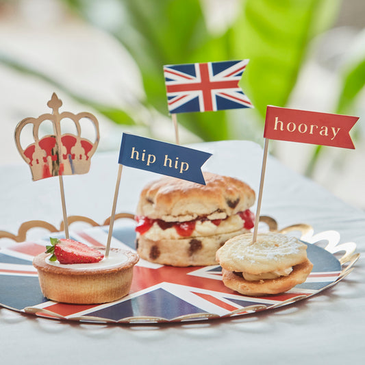 Union Jack Cupcake Topper Decorations