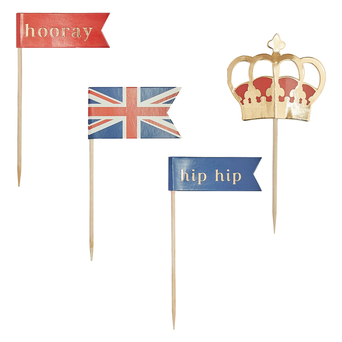 Union Jack Cupcake Topper Decorations