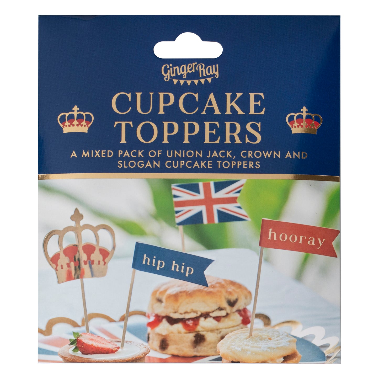 Union Jack Cupcake Topper Decorations