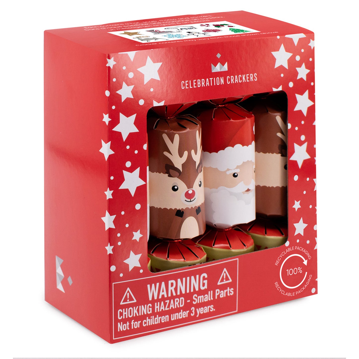Mini Santa & Reindeer Christmas Crackers